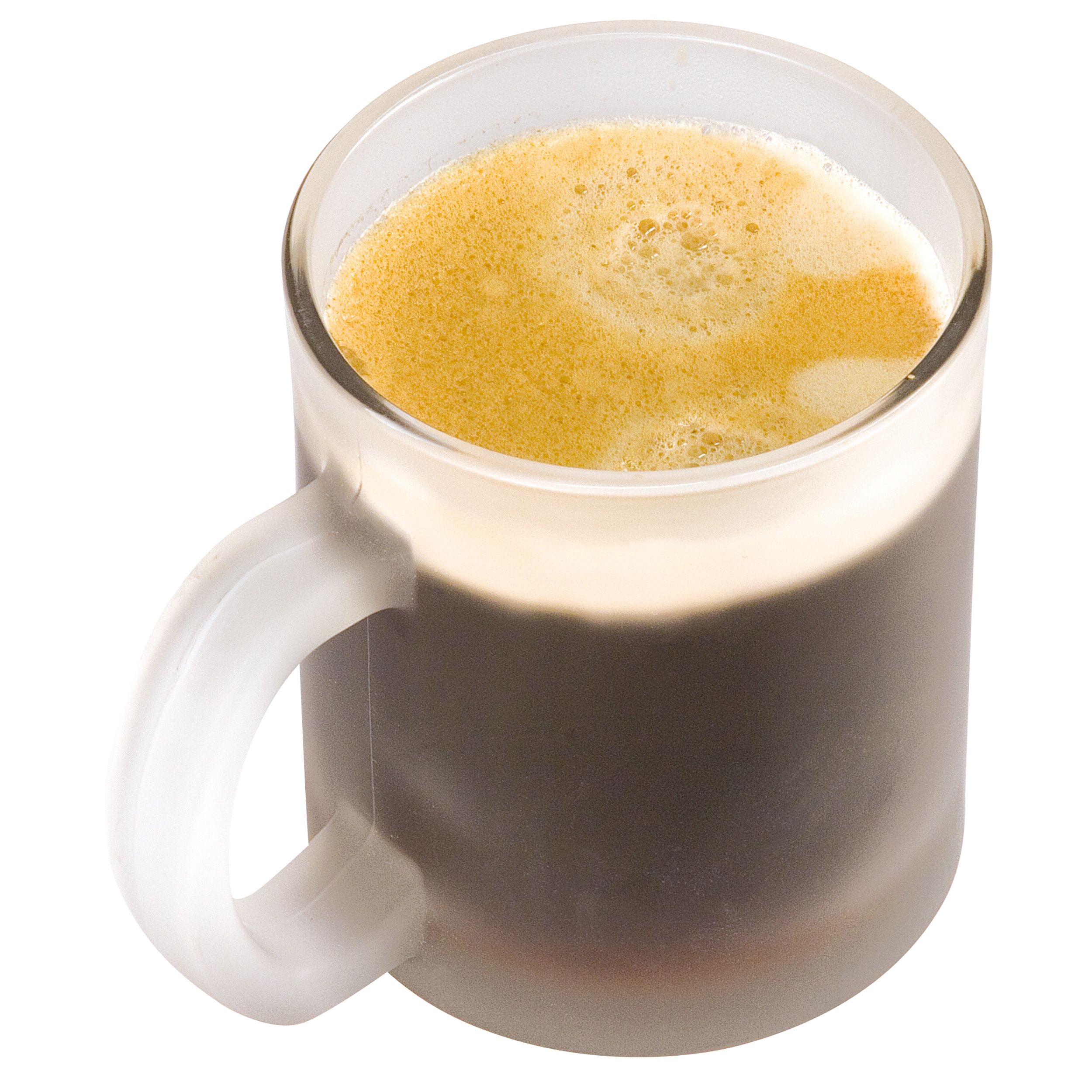 Glastasse weiß gefrostet, 300ml, transparent