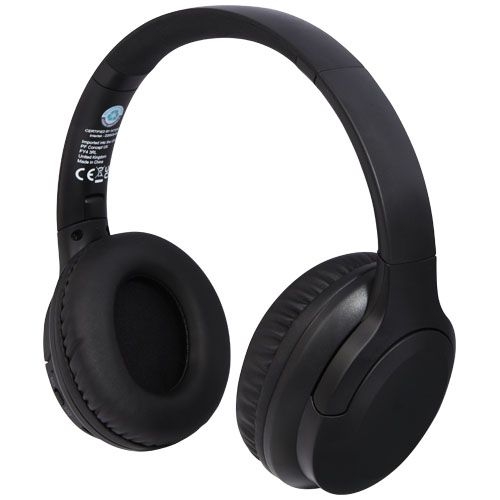 PF124296-1Loop Bluetooth®-Kopfhoerer aus recyceltem Kunststoff_ schwarz