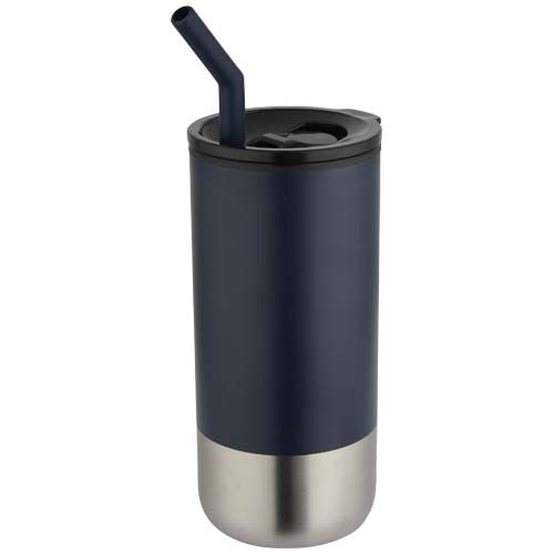 PF100918-3Grayson 480 ml RCS recycelter Isolierbecher mit Trinkhalm_ navy