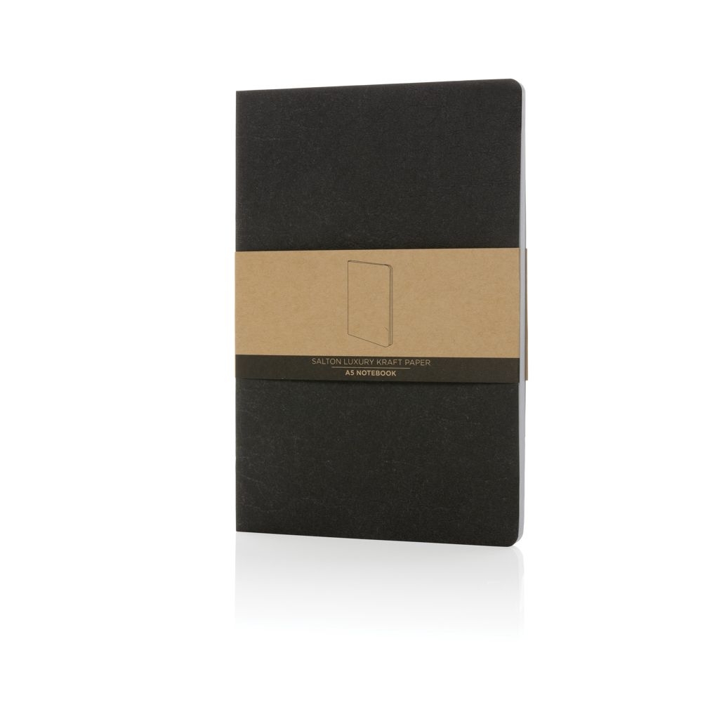 XDP774.48-1Salton Luxus Kraftpapier Notizbuch A5_ schwarz
