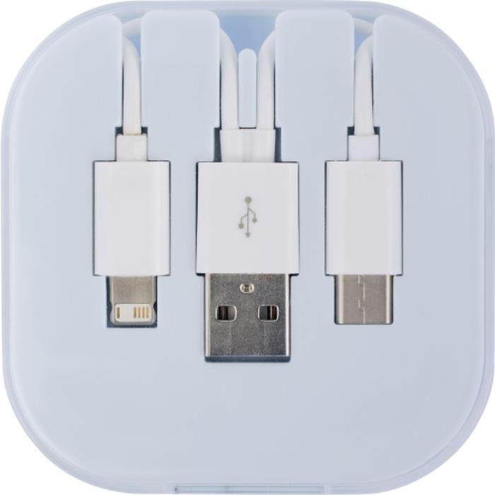GI8290-02USB Ladekabel-Set 4 in1 Jonas_ Weiss