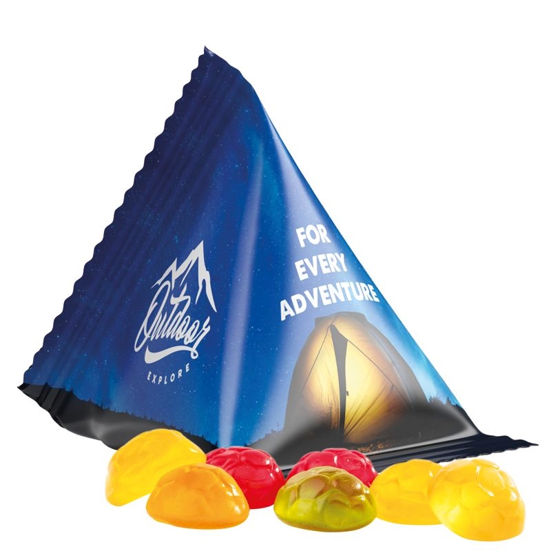 JG10063-21Tetraeder 15 g Trolli Fruchtgummi Standardformen_ Fussball_ weisse Folie