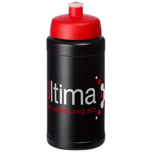 PF210688-15Baseline® Plus 500 ml Flasche mit Sportdeckel_ schwarz_rot