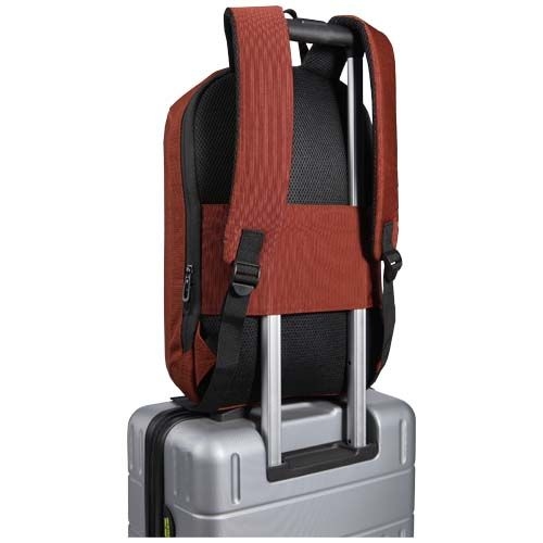 PF130110-1Luma 15_ GRS Laptop-Rucksack aus recyceltem Material mit Diebstahlschutz 10L_ ziegelstein