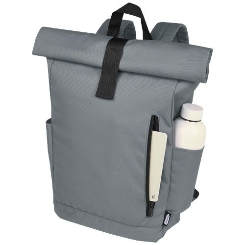 PF120659-5Byron 15_6_ GRS RPET Roll-Top Rucksack 18 L_ hellgrau