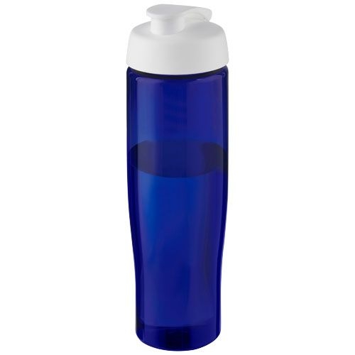 PF210448-2H2O Active® Eco Tempo 700 ml Sportflasche mit Klappdeckel_ weiss_blau PF210448-2H2O Active® Eco Tempo 700 ml Sportflasche mit Klappdeckel_ weiss_blau
