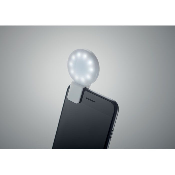 MO6595-06Pinny Selfie-Ringlicht mit Clip_ Weiss