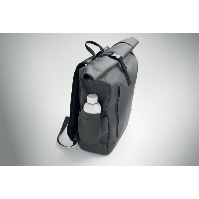 MO2643-15Bangkok Roll Rolltop-Rucksack 600D RPET_ steingrau