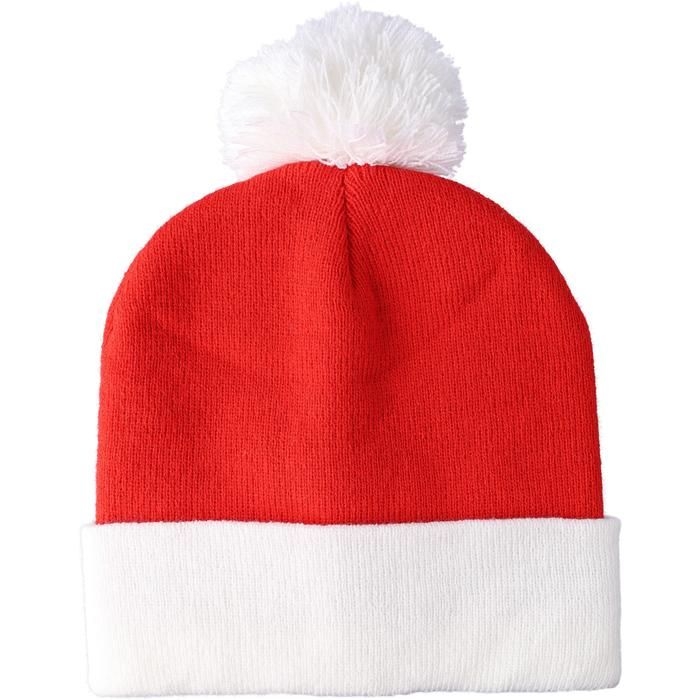 GI1271554-08Acrylgestrickte Weihnachtsmuetze Eleni_ rot