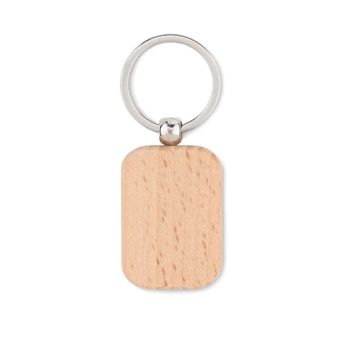 Poty Wood Schlüsselring Holz, eckig