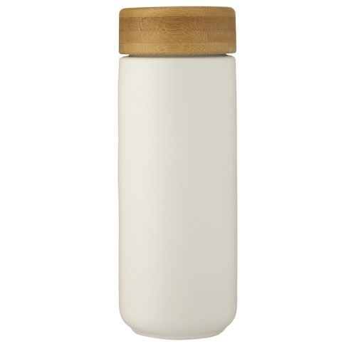 PF100705-1Lumi 300 ml Keramikbecher mit Bambusdeckel_ weiss