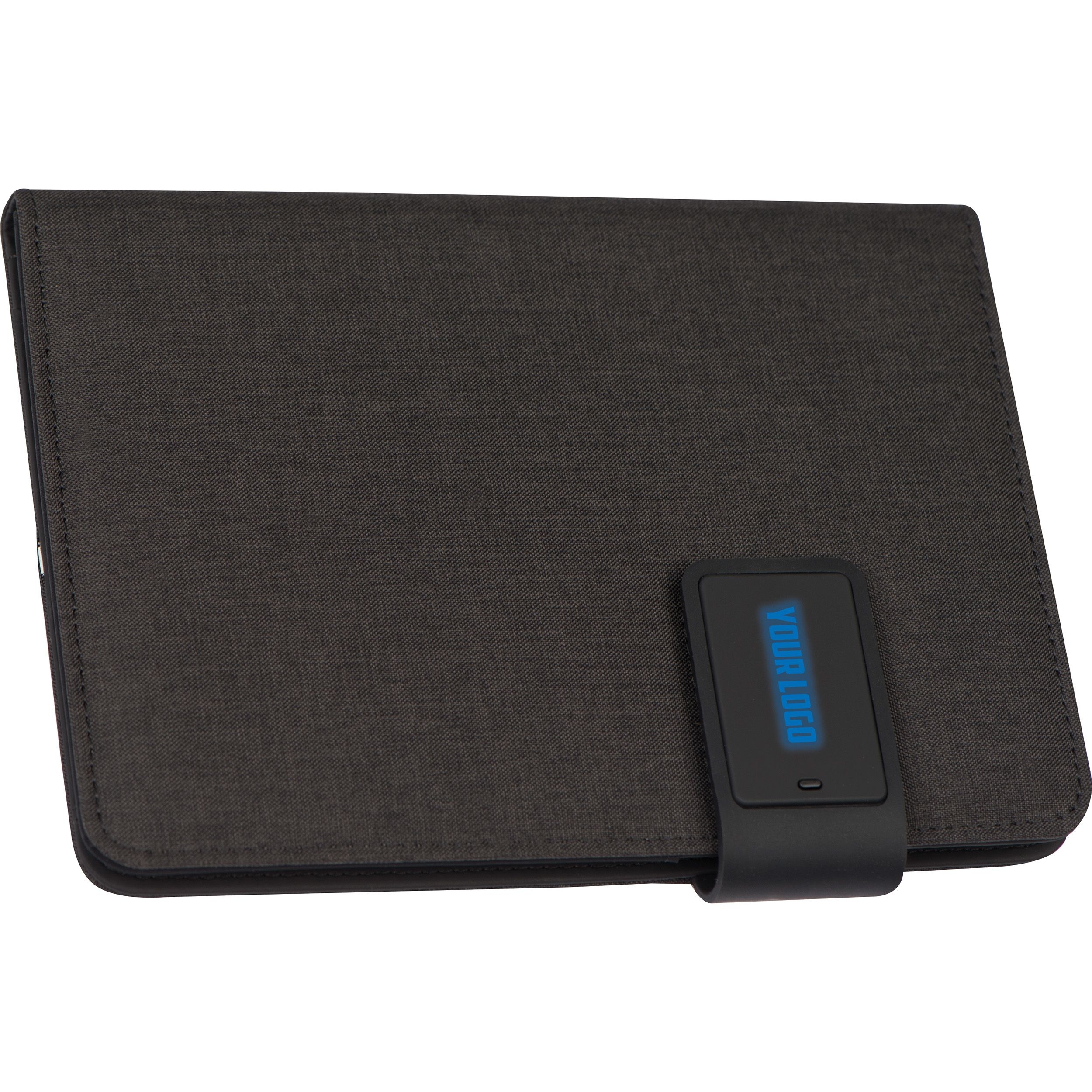 MA20752-04A5 Schreibmappe mit integrierter Powerbank _4.000 mAh_ und LED_ blau