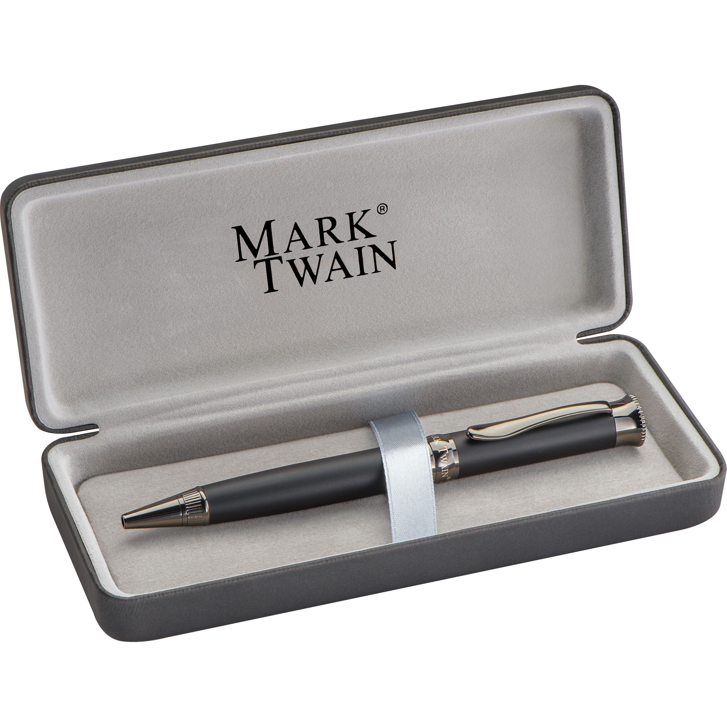 MA10612-03Mark Twain Kugelschreiber aus Metall_ schwarz