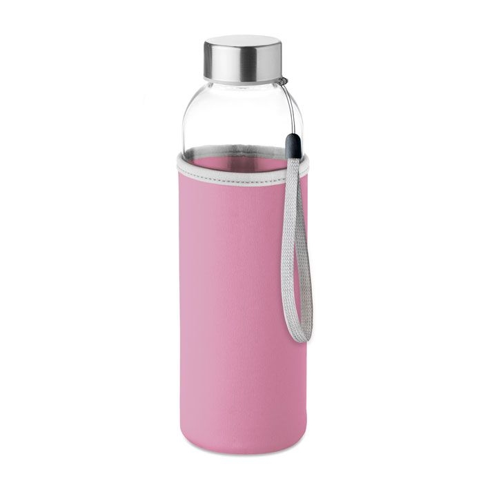 MO9358-11Utah Glass Trinkflasche Glas 500 ml_ pink MO9358-11Utah Glass Trinkflasche Glas 500 ml_ pink