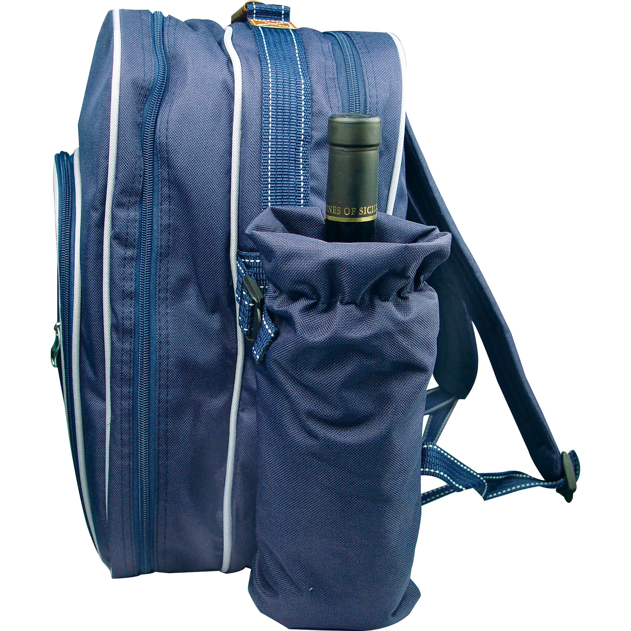MA66607-04Picknickrucksack aus Polyester fuer 4 Personen_ blau