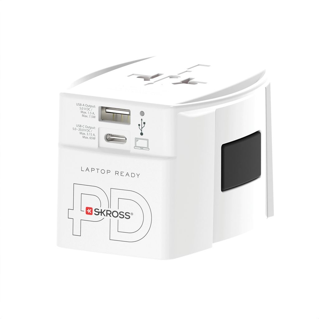 XDRB1.30297-6SKROSS World Travel Adapter MUV 65W PD mit USB-C-Kabel_ weiss