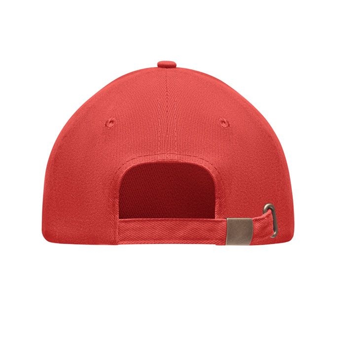 MO9643-35Tekapo Baseball Kappe 6 Panels_ weiss_rot