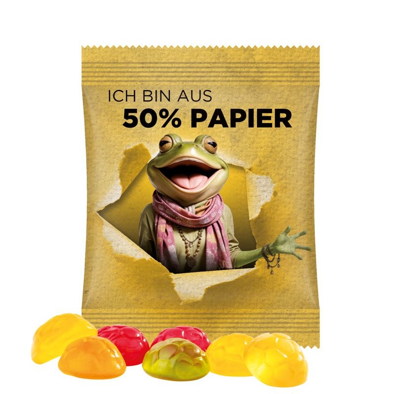 JG17061-11Minituete 10g_ Fruchtgummi Standardformen_ Fussball_ weisse Folie