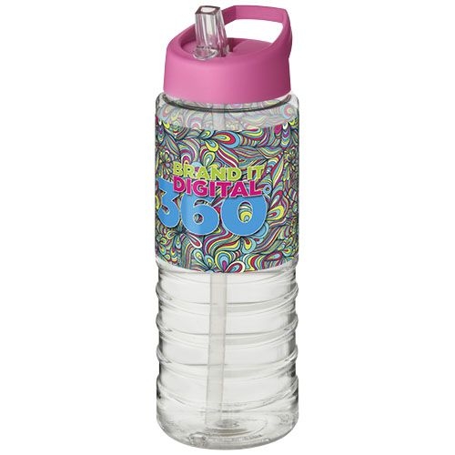 PF210877-10H2O Active® Treble 750 ml Sportflasche mit Ausgussdeckel_ transparent_rosa