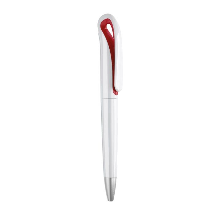 MO7793-05Whiteswan Kugelschreiber_ Rot
