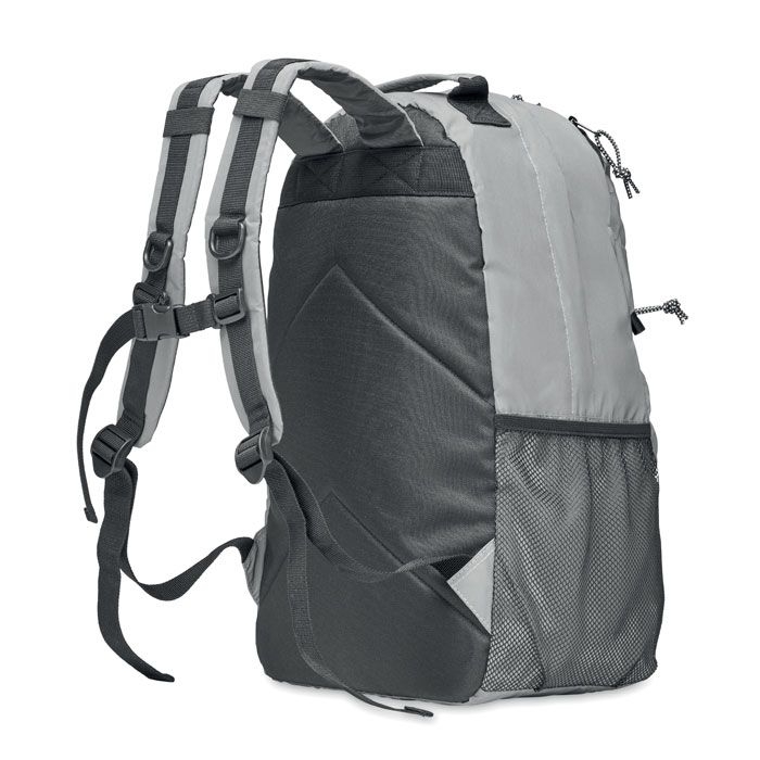 MO6993-16Bright Sportbag Reflektierender Rucksack 190T_ mattsilber