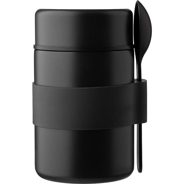 GI1096712-01Doppelwandige Lunchbox Niko aus Edelstahl_ schwarz