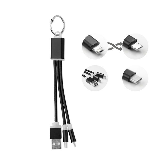 MO9292-03Rizo Schluesselring mit Kabel-Set_ Schwarz