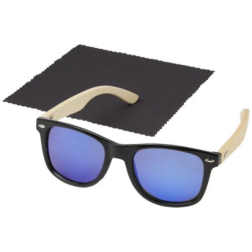 PF127001-1Taiyō verspiegelte polarisierte Sonnenbrille aus rPET_Bambus in Geschenkbox_ holz