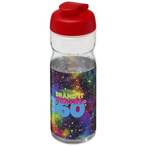 PF210436-19H2O Active® Base Tritan™ 650 ml Sportflasche mit Klappdeckel_ transparent klar_rot