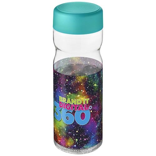 PF210438-13H2O Active® Base Tritan™ 650-ml-Sportflasche mit Drehdeckel_ transparent klar_aquablau