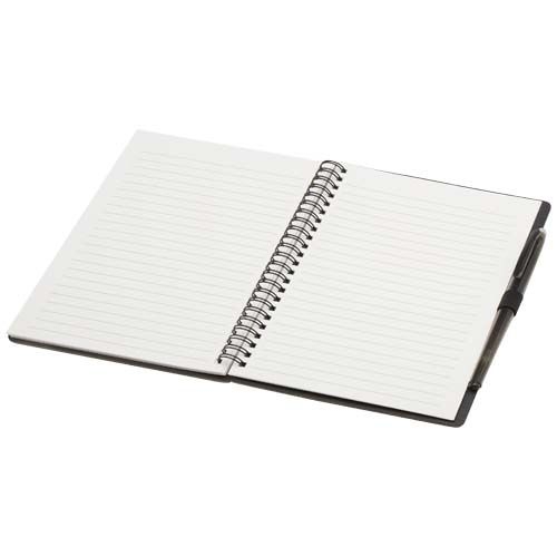 PF107986-3Slate A5 wiederverwendbares Hardcover Notizbuch und Stiftset _schwarze Mine_ schwarz