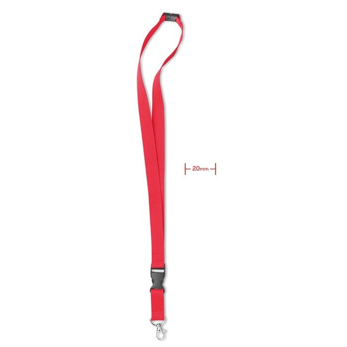 MO8595-05Lany Lanyard mit Karabiner 20mm_ Rot