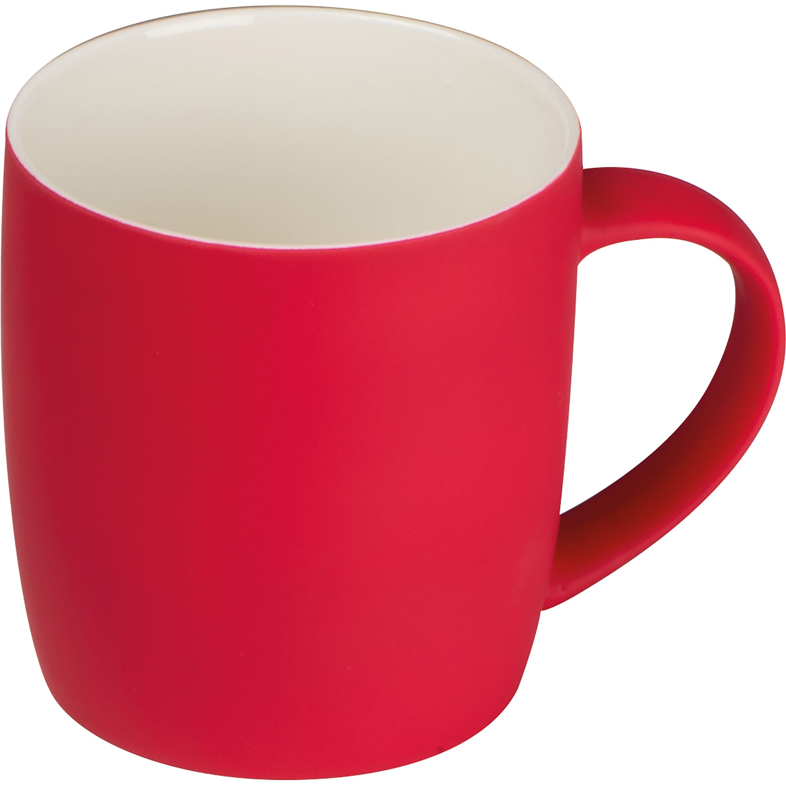 MA80654-05Tasse aus Porzellan_ aussen gummiert_ 300ml_ rot