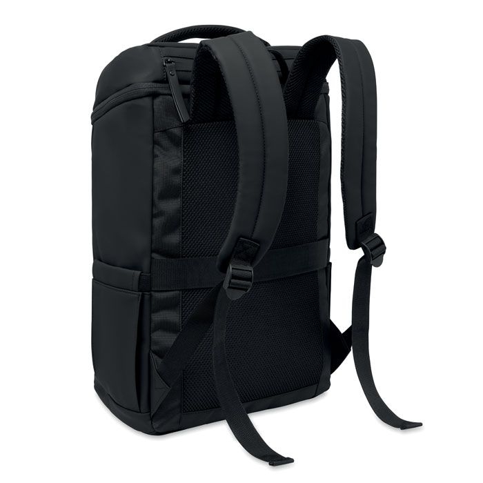 MO3122-03Boulder 15_ PU Laptop-Rucksack_ schwarz