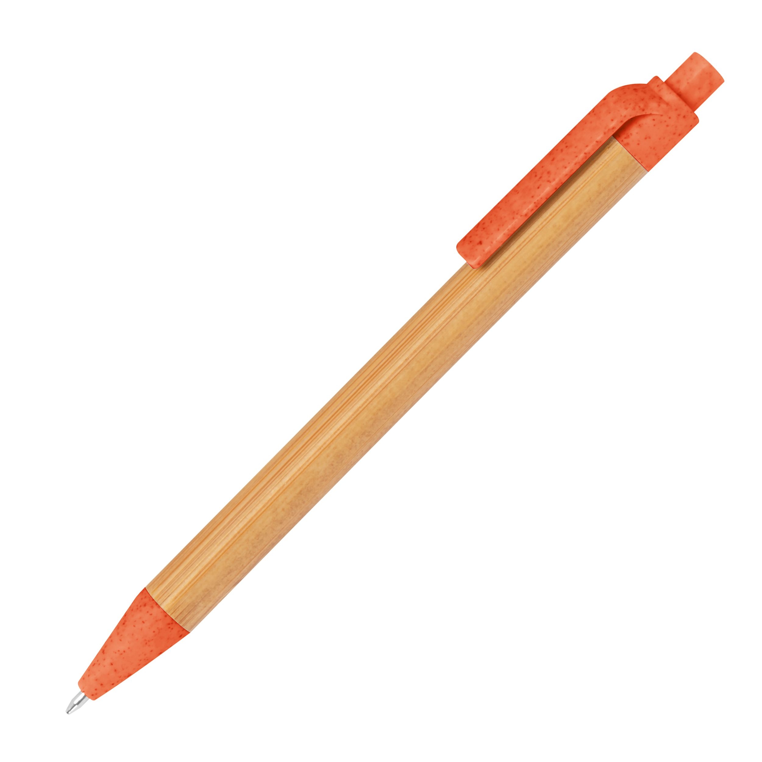 MA13211-10Kugelschreiber aus Weizenstroh und Bambus_ orange