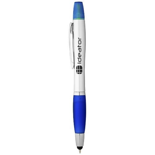 Nash Stylus Kugelschreiber und Marker (schwarze Mine), silber,royalblau