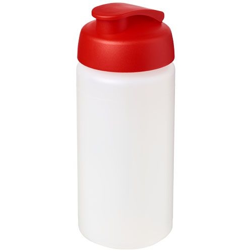 PF210072-19Baseline® Plus grip 500 ml Sportflasche mit Klappdeckel_ transparent_rot PF210072-19Baseline® Plus grip 500 ml Sportflasche mit Klappdeckel_ transparent_rot