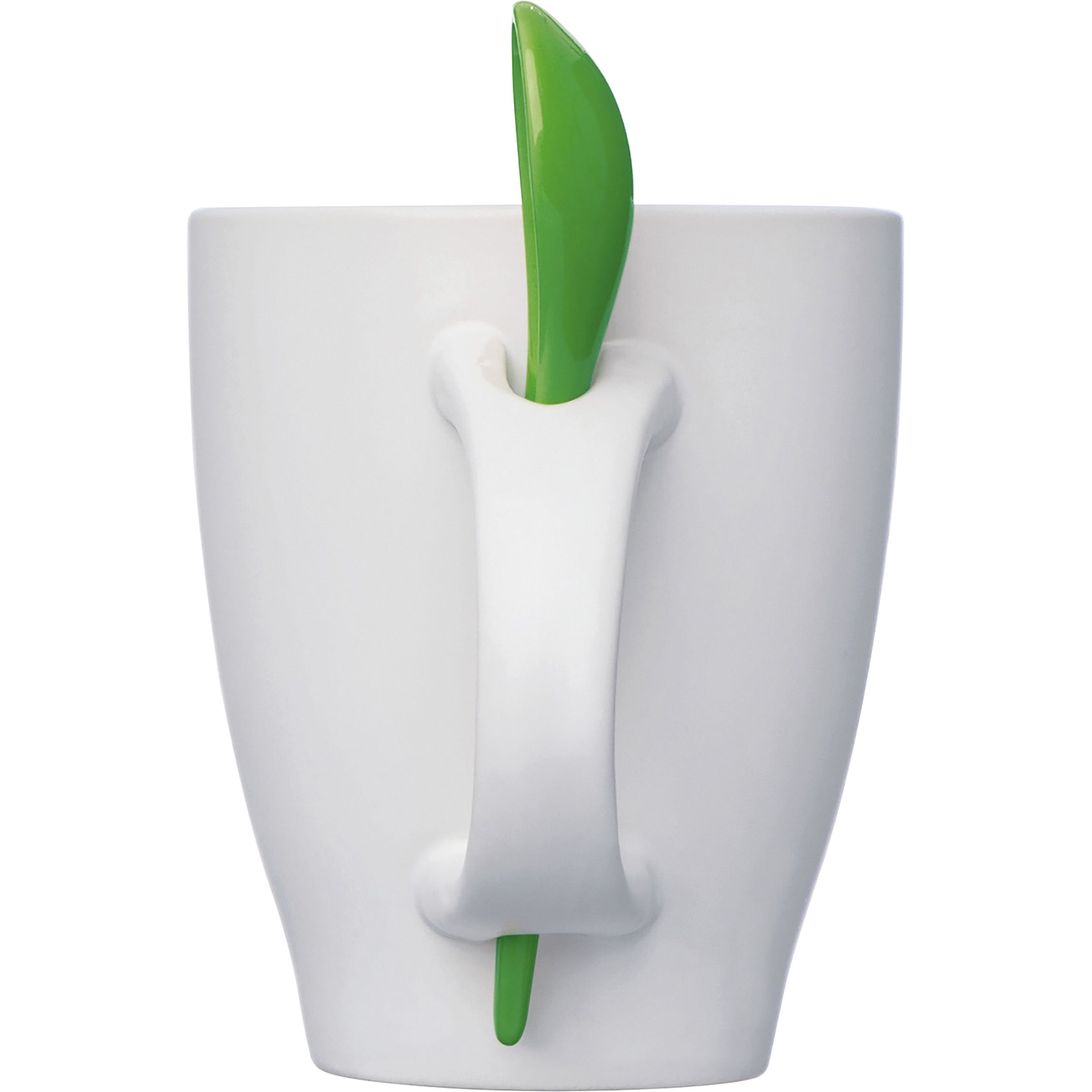 MA85095-09Tasse aus Porzellan mit Loeffel_ 250ml_ gruen