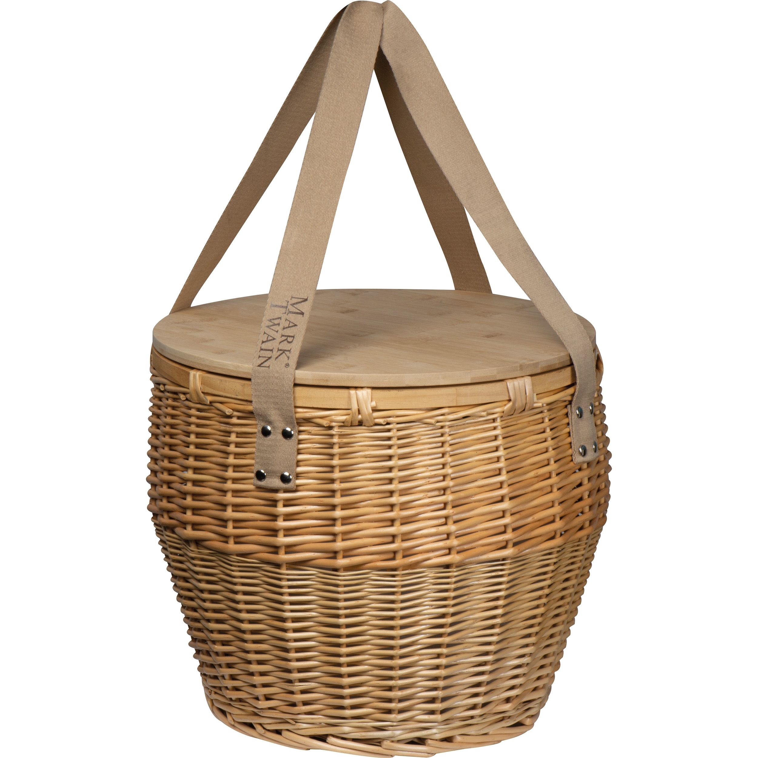 Mark Twain Picknickkorb aus Rattan