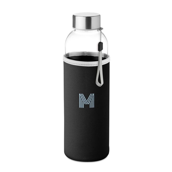 MO9358-03Utah Glass Trinkflasche Glas 500 ml_ Schwarz