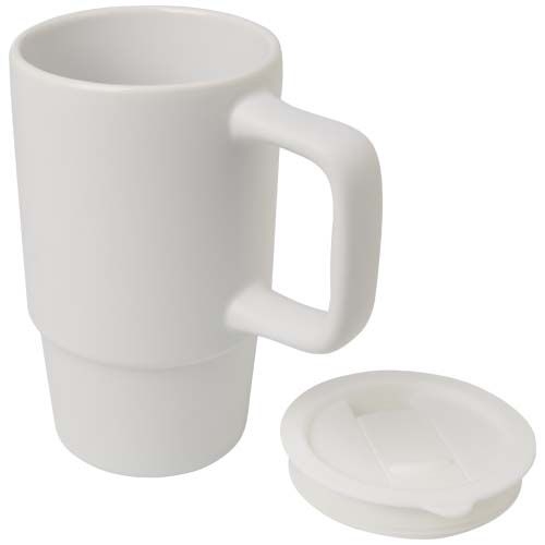 PF100896-1Carter 450 ml Keramiktasse mit Kunststoffdeckel_ weiss