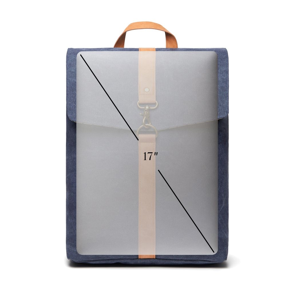 XDV52101-2VINGA Bosler Rucksack aus GRS recyceltem Canvas_ navy blau