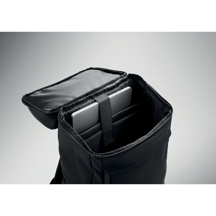 MO3122-03Boulder 15_ PU Laptop-Rucksack_ schwarz