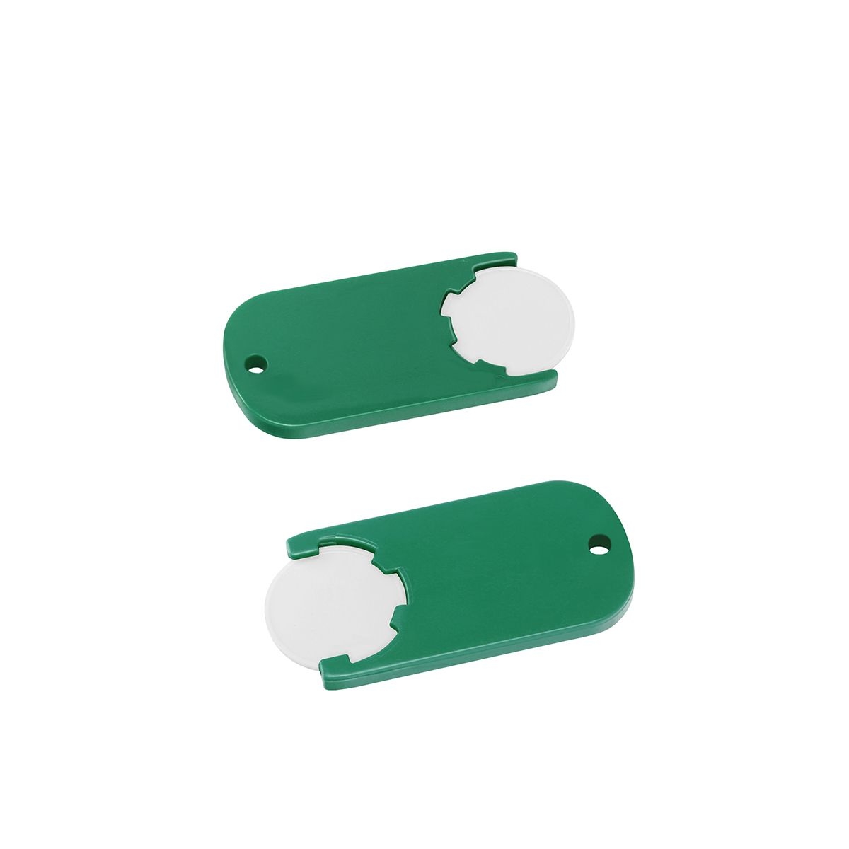 HE7439-0-2Chiphalter mit 1€-Chip _Alpha_ weiss_ gruen HE7439-0-2Chiphalter mit 1€-Chip _Alpha_ weiss_ gruen