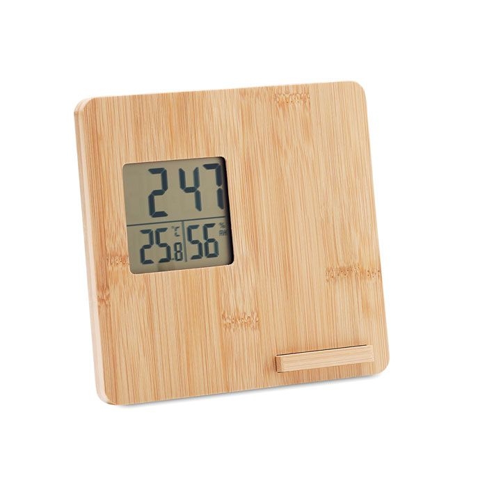 MO6665-40Ferrel Tischuhr mit Ladestation_ holz