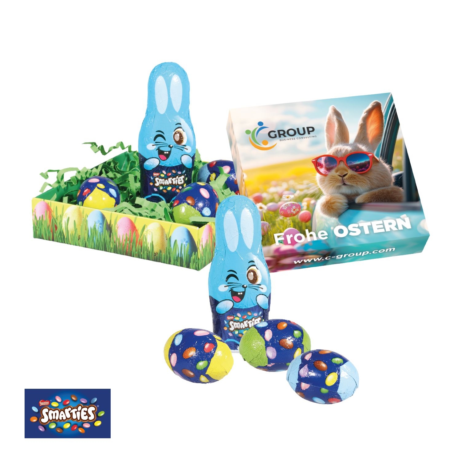 CD94710-01Osternest mit Schokolade von Smarties®_ Smarties Mischung
