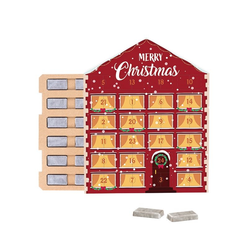 JG20098Taefelchen Adventskalender Haus ECO Schokotaefelchen