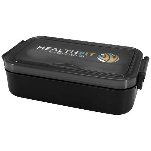 PF113420-4Snappy 1000 ml Lunchbox und Besteckset_ schwarz