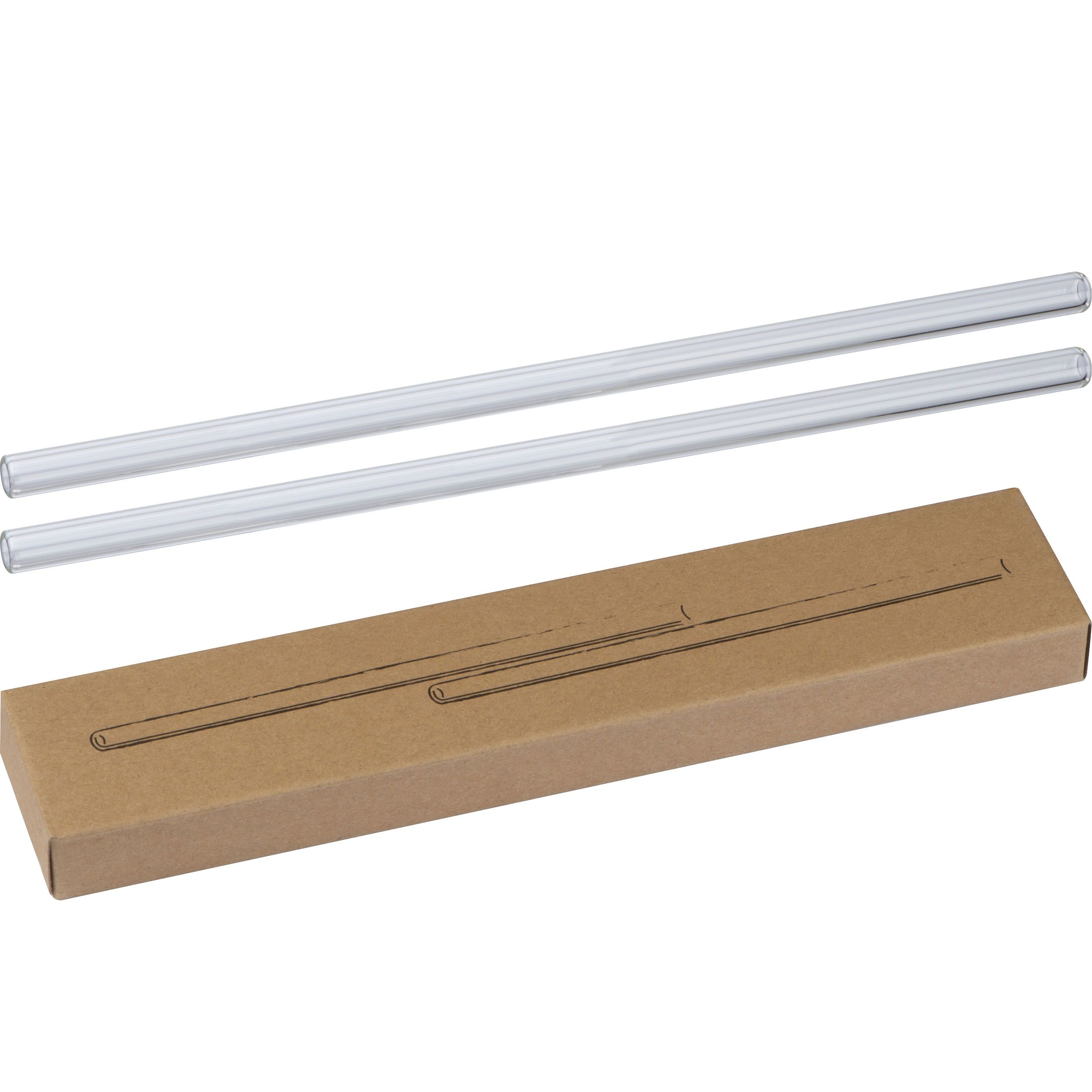 MA81815Set aus zwei Glas Trinkhalmen