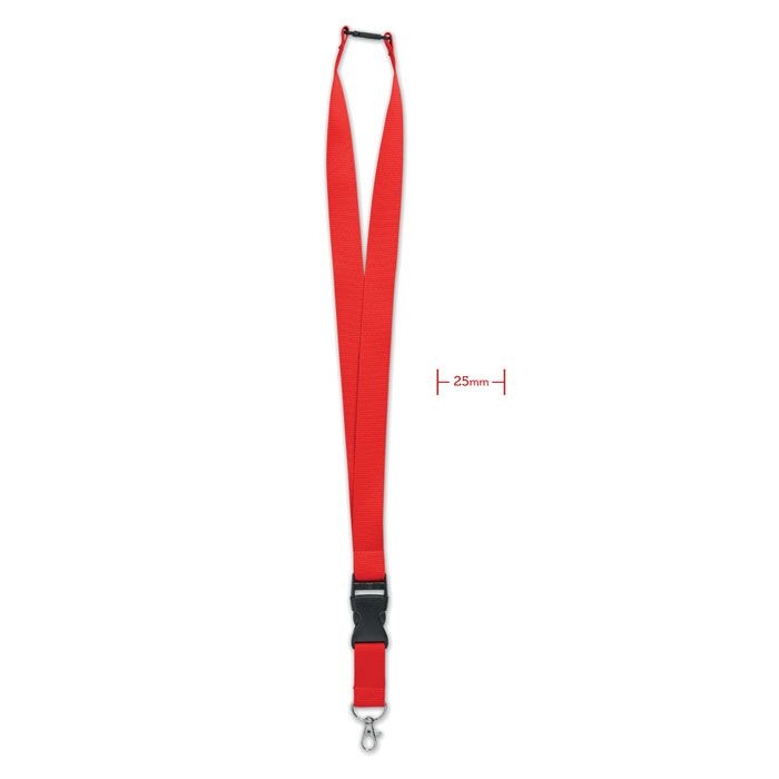 MO9661-05Wide Lany Lanyard mit Metallkarabiner_ rot